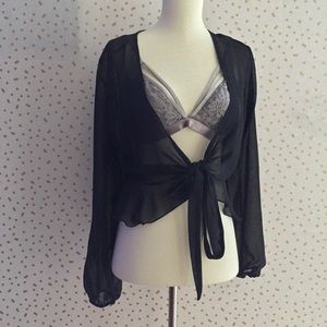 Sheer Peplum Cover- Up